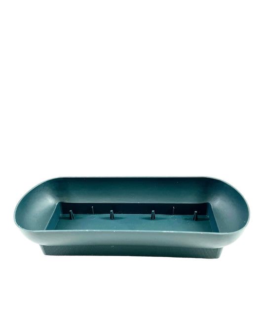 2.5 Inch Green Oval Plastic Bowl 10.5L x 4.5W x 2.5H -- 48 Per Case