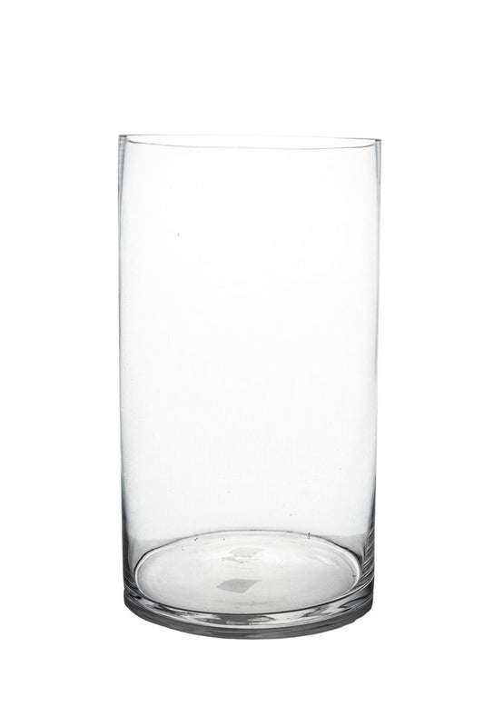 14 Inch Clear Cylinder Glass Vase 8W x 14H -- 4 Per Case