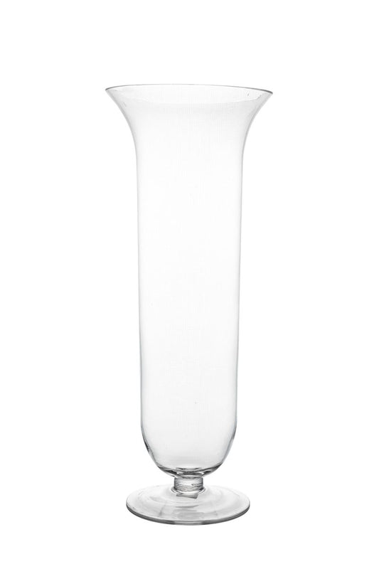19.5 Inch Clear Cup Pedestal Glass Vase 8W x 19.5H -- 2 Per Case
