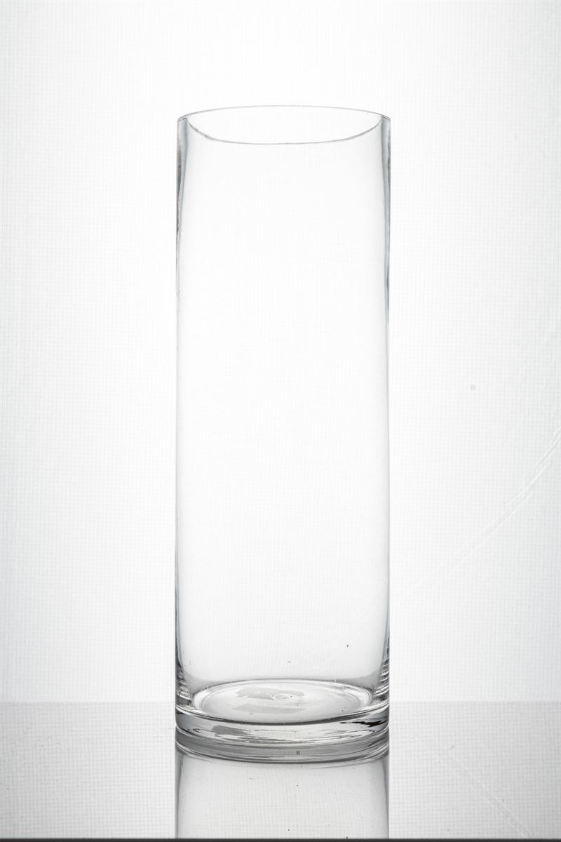 14 Inch Cylinder Glass Vase 5W x 14H -- 12 Per Case