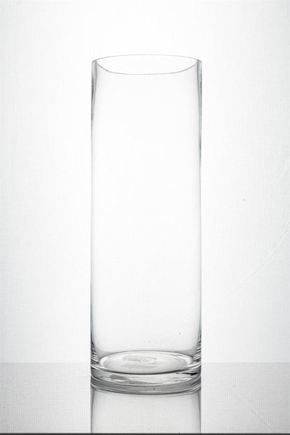 14 Inch Cylinder Glass Vase 5W x 14H -- 12 Per Case