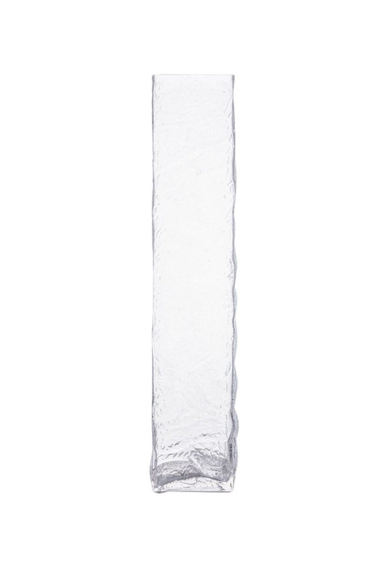 19.75 Inch Clear Square Glass Vase 4W x 19.75H -- 12 Per Case