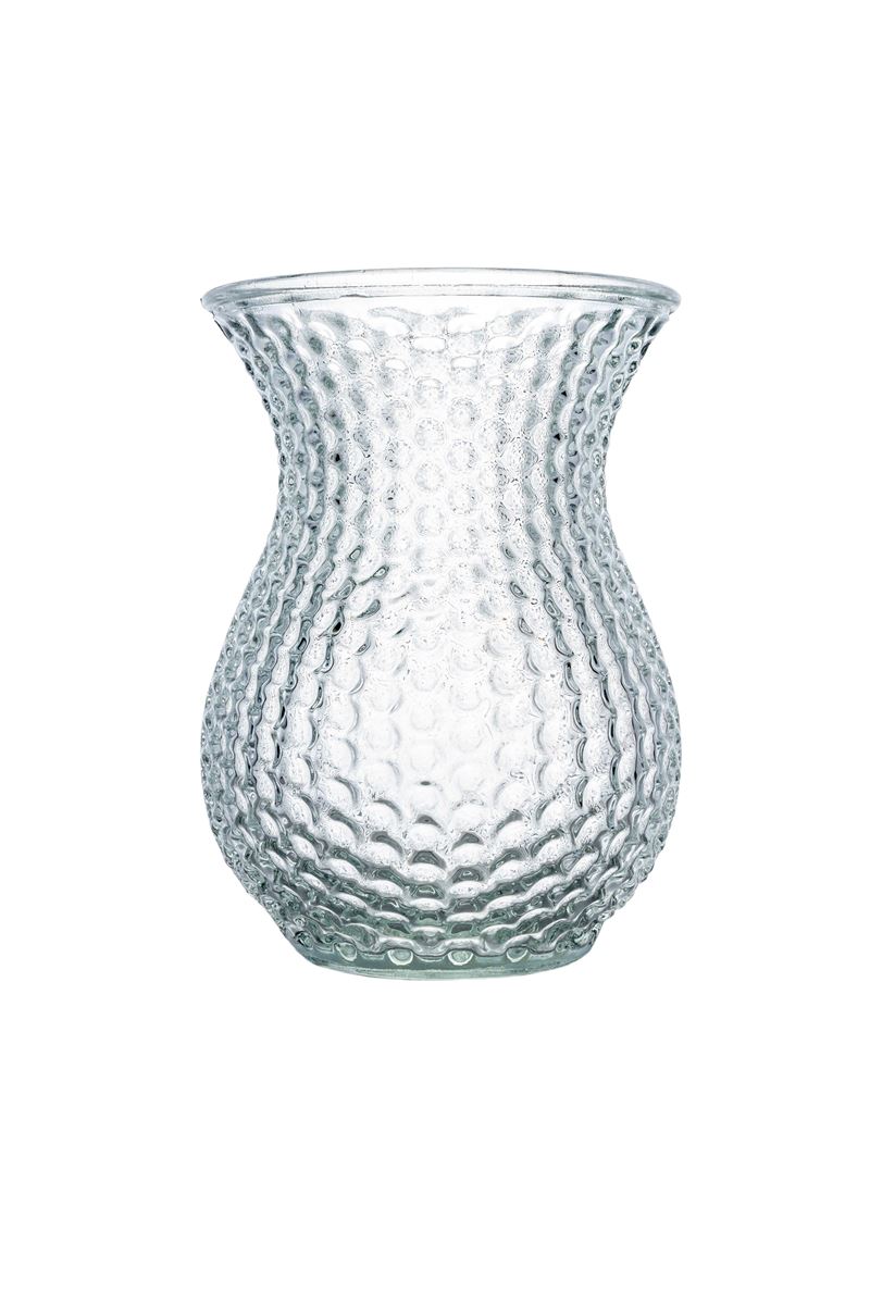 7.5 Inch Clear Belly Glass Vase 5.5