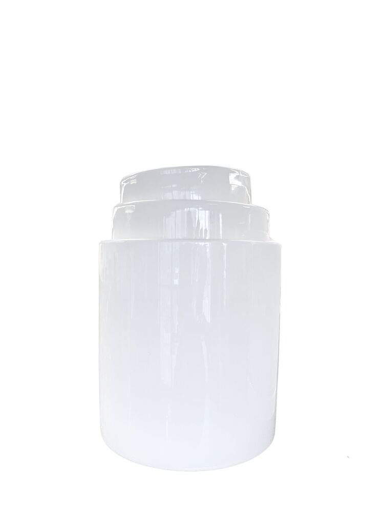 3-Piece Set White Cylinder Ceramic Vase 7W x 7.25H -- 6 Per Case