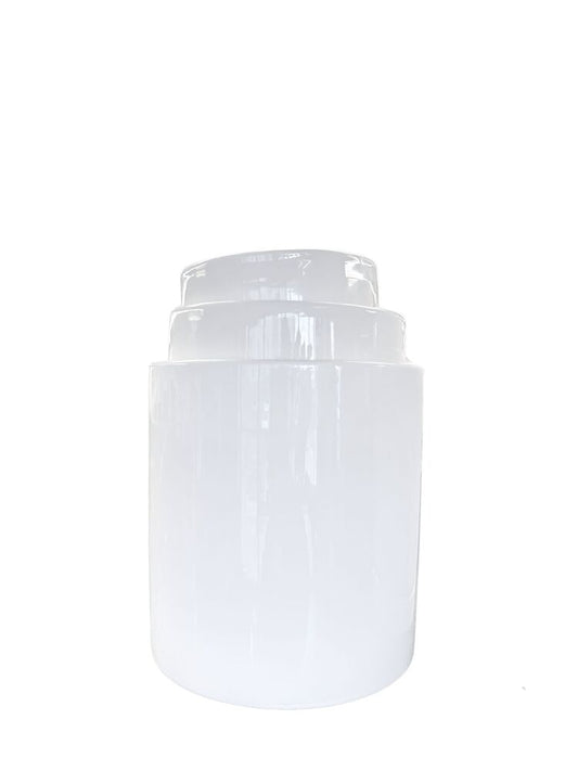 3-Piece Set White Cylinder Ceramic Vase 7W x 7.25H -- 6 Per Case