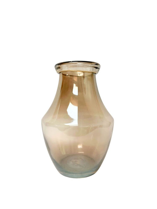 10 Inch Gray Luster Belly Glass Vase 4W x 10H -- 6 Per Case