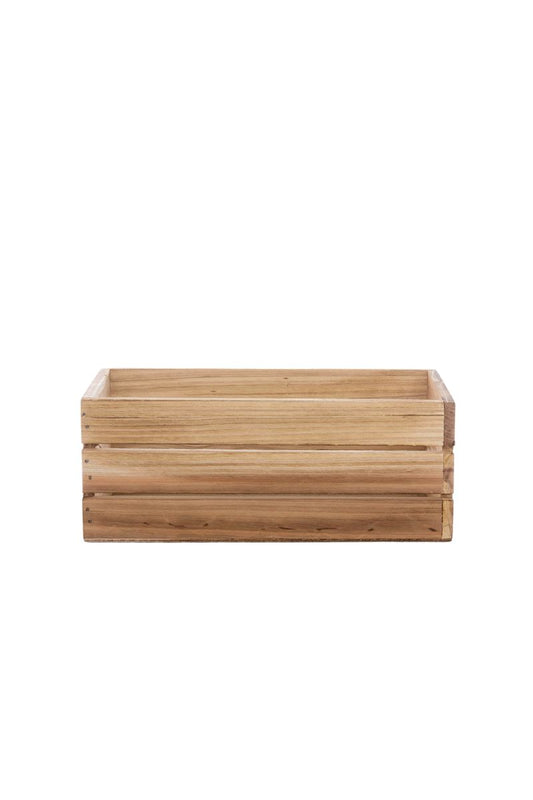 4 Inch Natural Rectangular Wooden Planter w/ Plastic Liner 10L x 5W x 4H -- 18 Per Case
