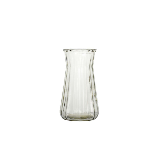 9 Inch Clear Tapered Glass Vase 4.75W x 9H -- 12 Per Case