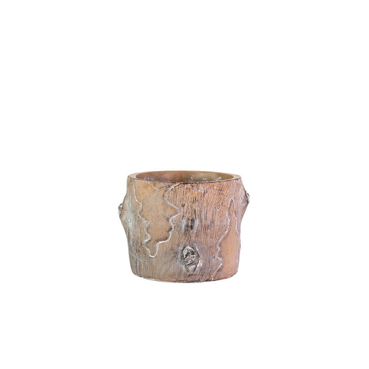 5 Inch Tree Stump Cylinder Cement Planter 6.5W x 5H -- 8 Per Case