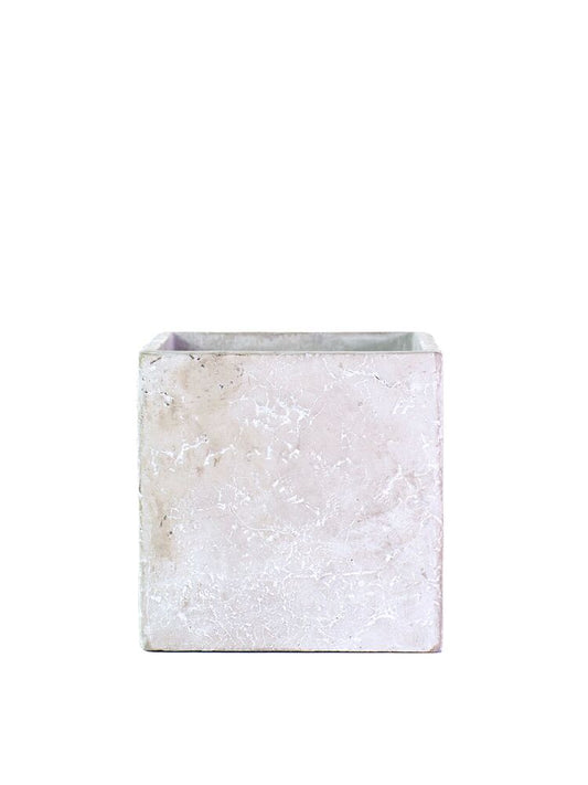 5 Inch Gray Cube Cement Planter 5W x 5H -- 6 Per Case