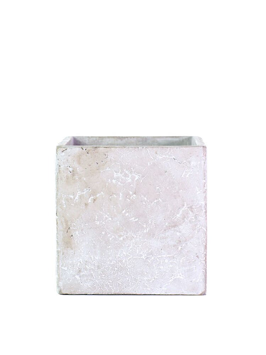 6 Inch Gray Cube Cement Planter 6W x 6H -- 4 Per Case