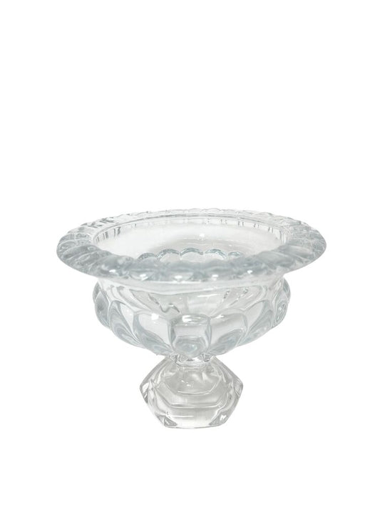 6.5 Inch Crystal Urn Pedestal Glass Vase 7.75W x 6.5H -- 6 Per Case