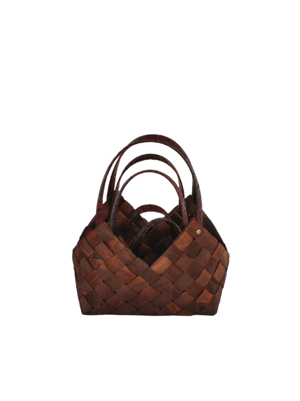 3-Piece Set Dark Brown Bag Basket 12"L x 5"W x 4"H -- 30 Per Case