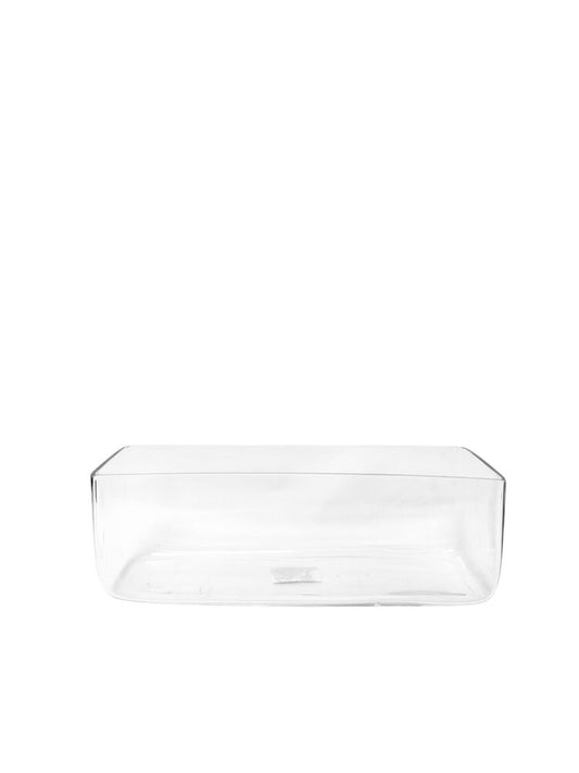 4 Inch Clear Rectangle Glass Vase 4W x 12L x 4H -- 6 Per Case