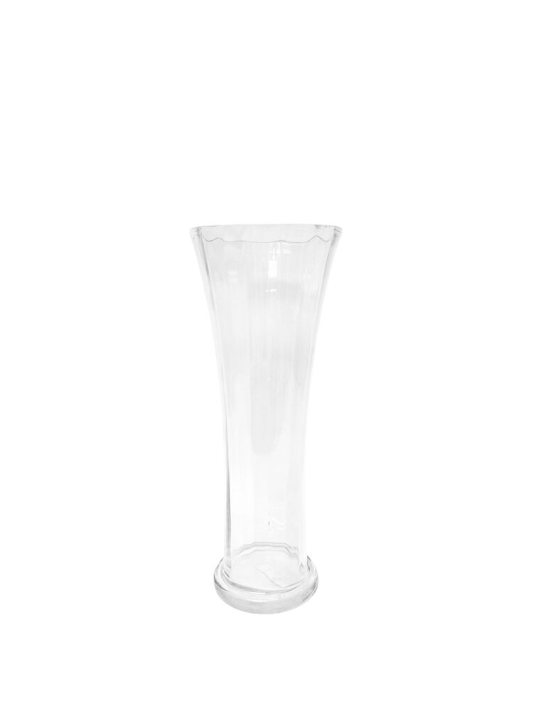 12 Inch Clear Cup Glass Vase 4.5W x 12H -- 12 Per Case