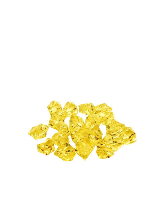 Yellow Acrylic Rocks -- 24 Per Case