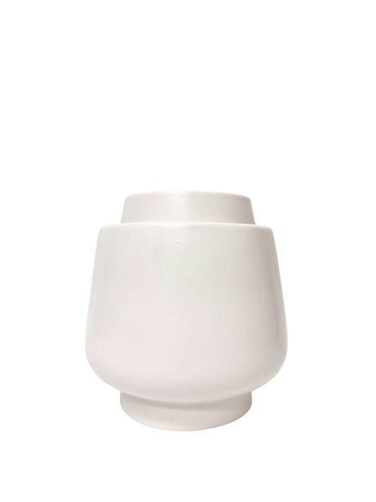 2-Piece Set Matte White Round Ceramic Pot 6.75W x 6H 5.5W x 5H -- 4 Per Case