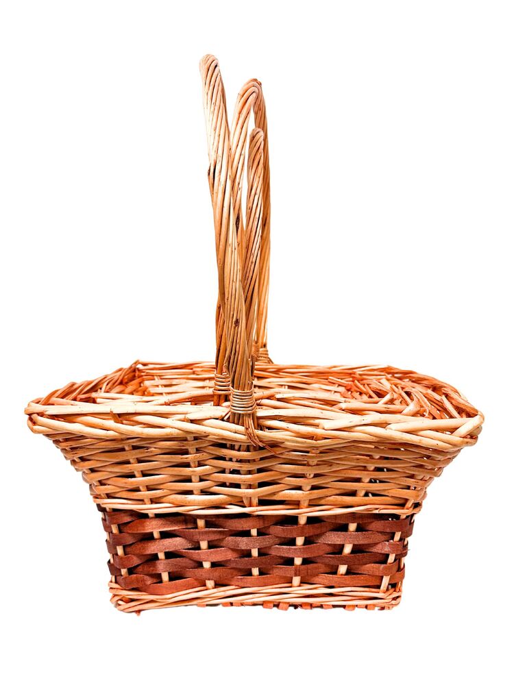3-Piece Set Stained Light Wood Rectangle Basket 15L x 11W x 8H -- 10 Per Case