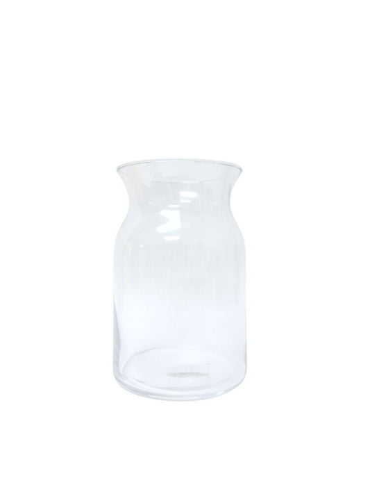 8 Inch Clear Belly Glass Vase 5.25W x 8H -- 12 Per Case