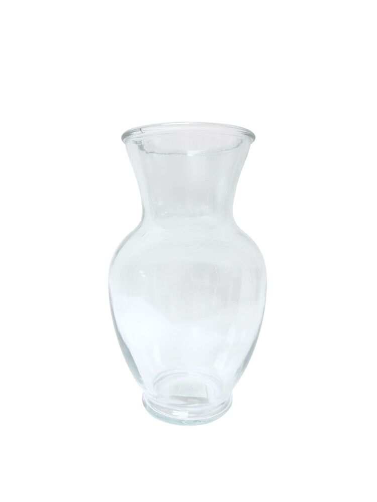 11" Inch Clear Belly Glass Vase 5"W x 11"H -- 6 Per Case
