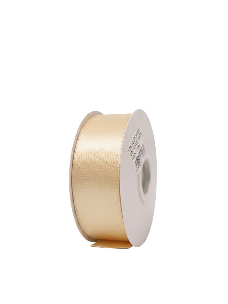 1.5 Inch Polyester Single Satin Ribbon (50 Yards) - Cream -- 9 Per Case