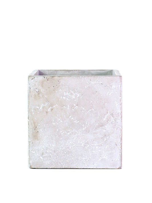 7 Inch Gray Cube Cement Planter 7W x 7H -- 4 Per Case