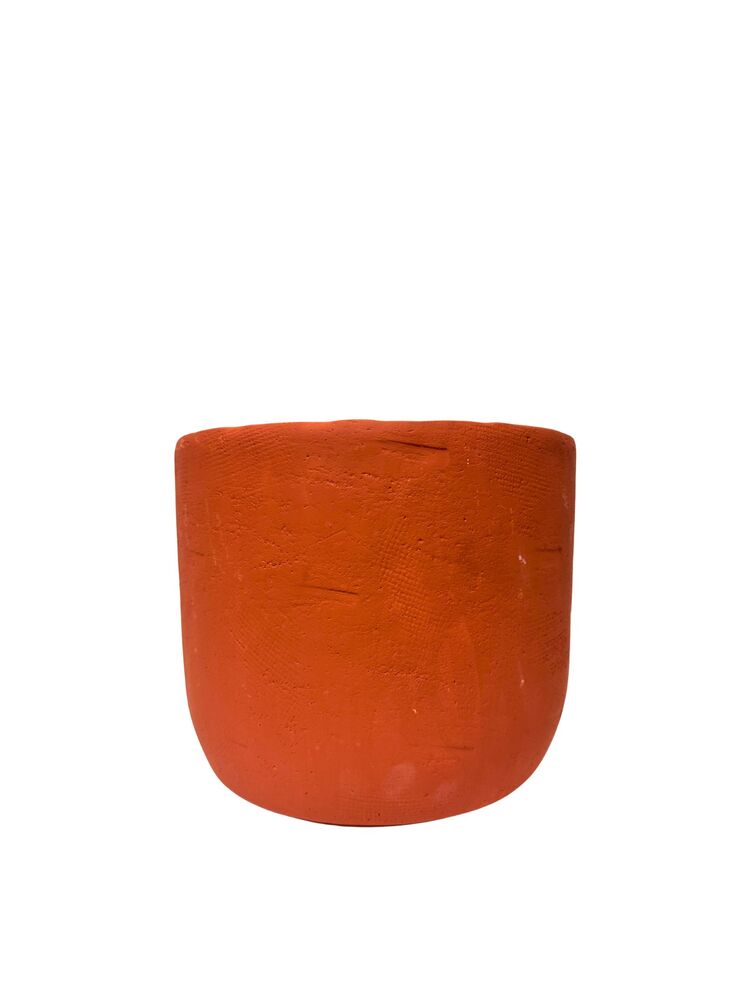 6.25 Inch Terracotta Round Cement Planter 6.5W x 6.25H -- 6 Per Case