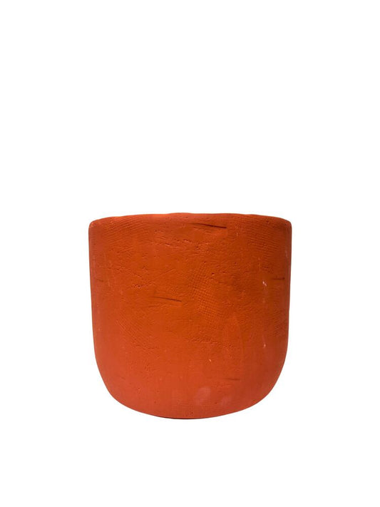 6.25 Inch Terracotta Round Cement Planter 6.5W x 6.25H -- 6 Per Case
