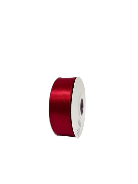 1.5 Inch Polyester Single Satin Ribbon (50 Yards) - Scarlet -- 9 Per Case