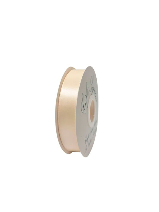7/8 Inch Polyester Single Satin Ribbon (50 Yards) - Ivory -- 13 Per Case
