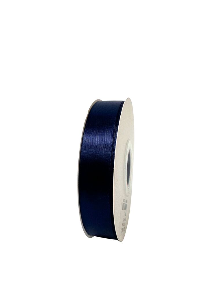 7/8 Inch Polyester Single Satin Ribbon (50 Yards) - Navy -- 13 Per Case