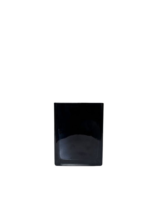 4.5 Inch Black Square Glass Vase w/ Electroplating Inside 4W x 4.5H -- 12 Per Case