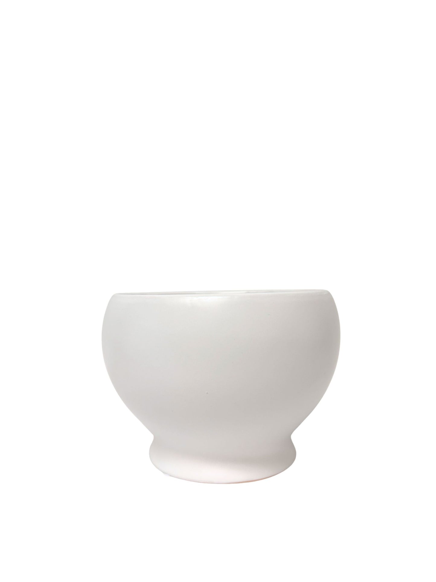 4.75 Inch White Round Ceramic Vase 6.75"W x 4.75"H -- 12 Per Case