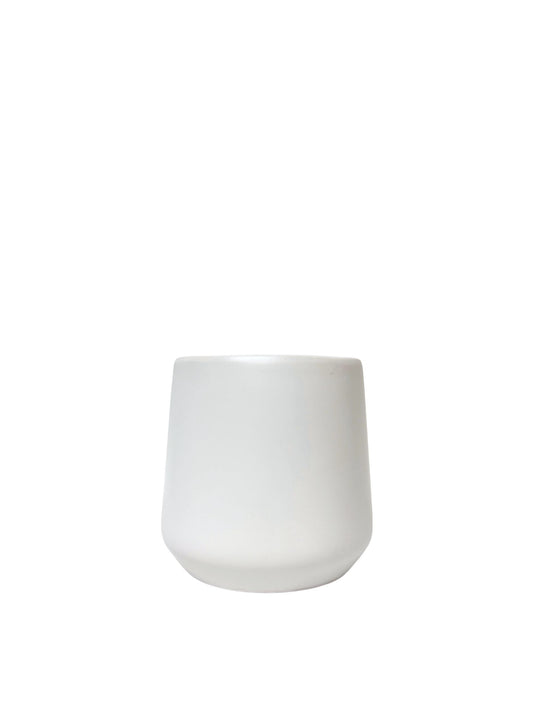 4.5 Inch Matte White Round Ceramic Vase 4.5W x 4.5H -- 24 Per Case