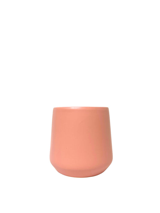 4.5 Inch Rose Blossom Round Ceramic Vase 4.5W x 4.5H -- 24 Per Case