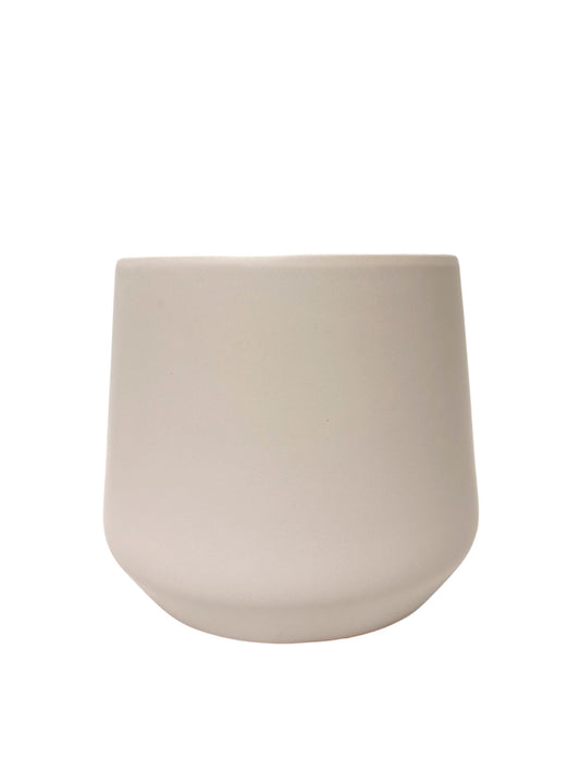 6.25 Inch Gray Stone Round Ceramic Vase 7W x 6.25H -- 8 Per Case