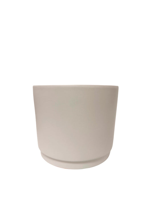 5.5 Inch Gray Stone Round Ceramic Vase 6.75W x 5.5H -- 8 Per Case