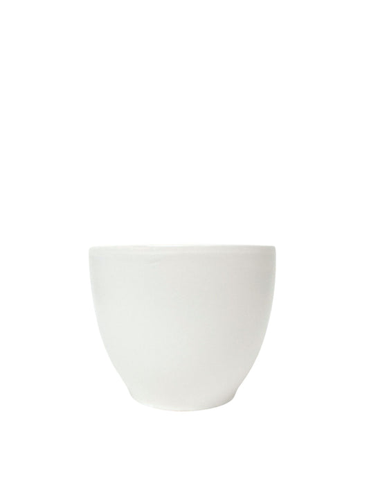 4.5 Inch White Round Ceramic Vase 5.75W x 4.5H -- 12 Per Case