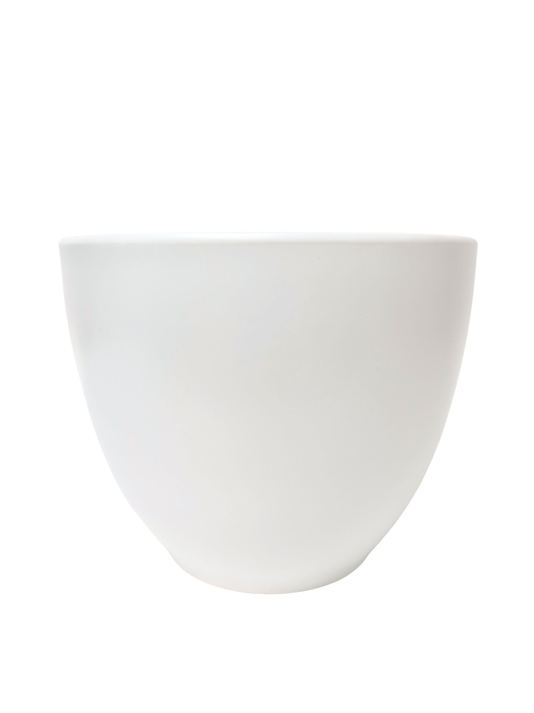 6 Inch White Round Ceramic Vase 6.5W x 5.25H -- 8 Per Case