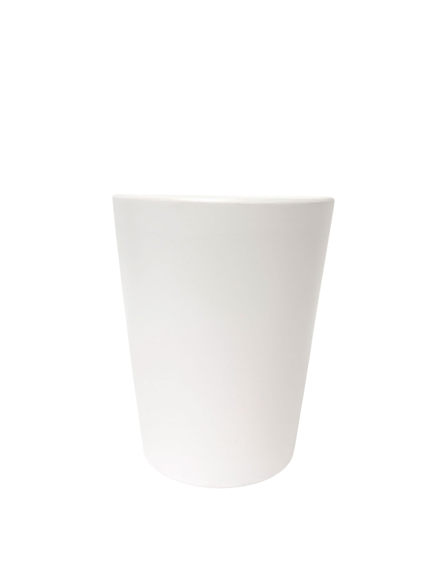 6 Inch White Round Ceramic Vase 5"W x 6"H -- 18 Per Case