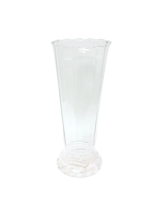 14 Inch Clear Cone Glass Vase 6W x 14H -- 6 Per Case