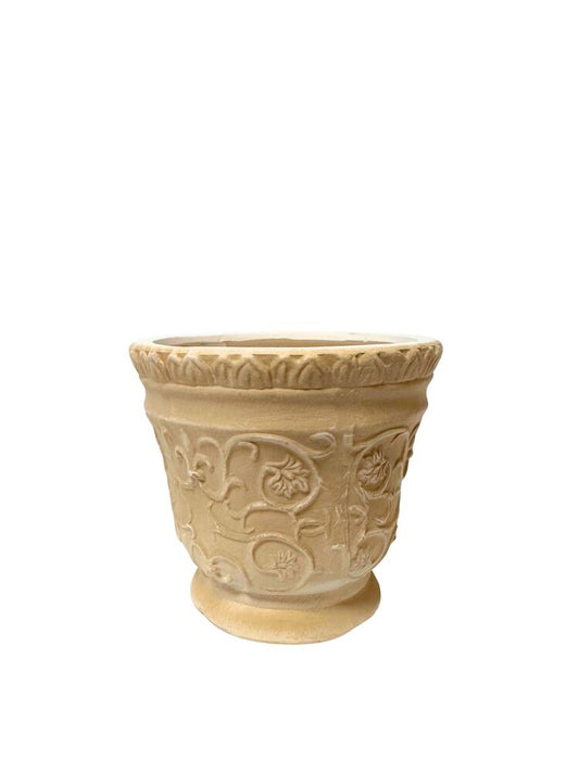 4.75 Inch Beige Cup Ceramic Vase 5W x 4.75H -- 24 Per Case
