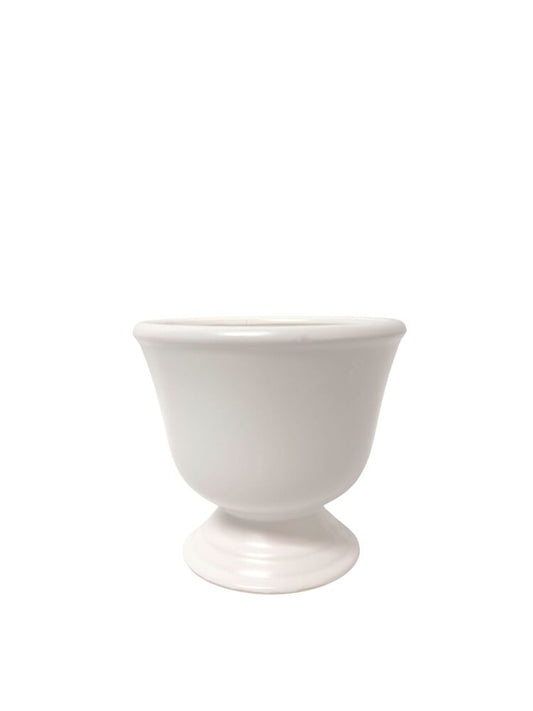 5.5 Inch White Round Ceramic Vase 6W x 5.5H -- 6 Per Case