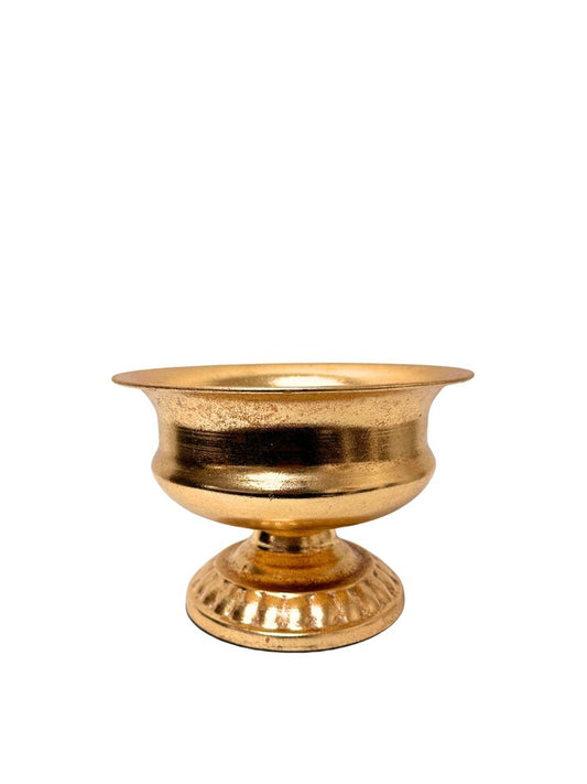 6.5 Inch Gold Urn Metal Planter 9.75W x 6.5H -- 6 Per Case