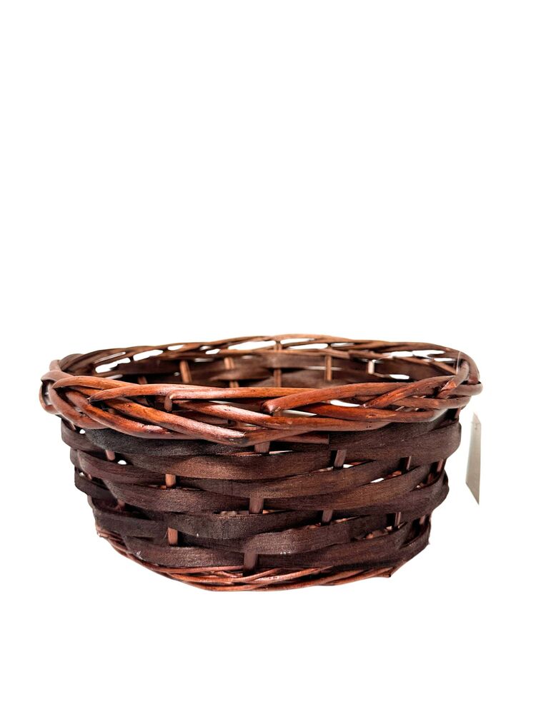 10 Inch Brown Round Basket No Handle 10"W x 4"H -- 60 Per Case