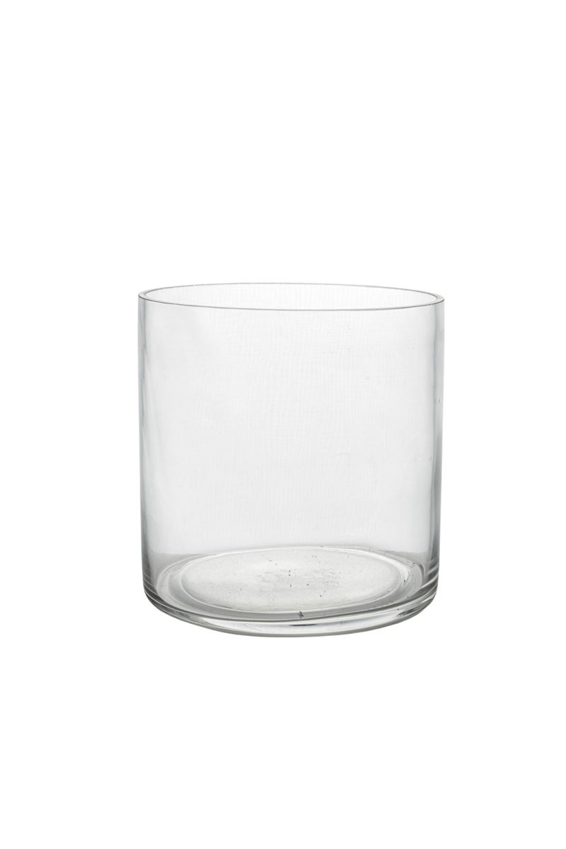 6 Inch Clear Cylinder Glass Vase 6W x 6H -- 12 Per Case