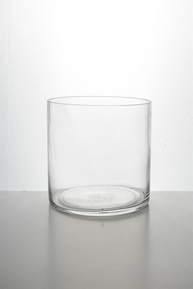 6 Inch Clear Cylinder Glass Vase 6W x 6H -- 12 Per Case