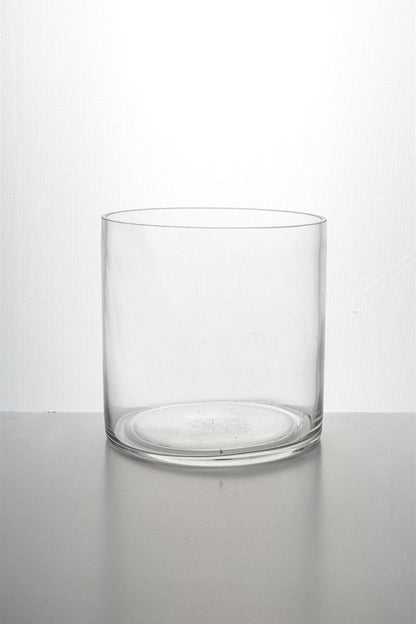 6 Inch Clear Cylinder Glass Vase 6W x 6H -- 12 Per Case