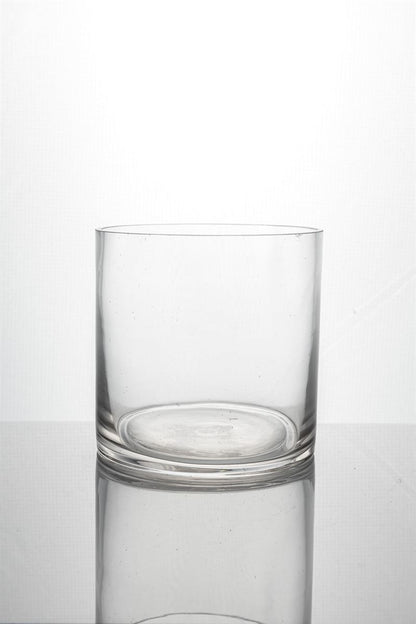 5 Inch Clear Cylinder Glass Vase 5W x 5H -- 12 Per Case