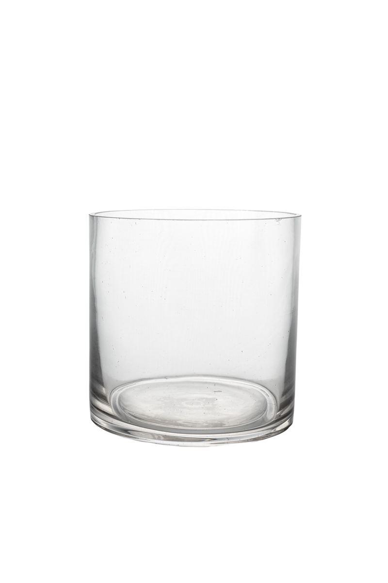 5 Inch Clear Cylinder Glass Vase 5"W x 5"H -- 24 Per Case